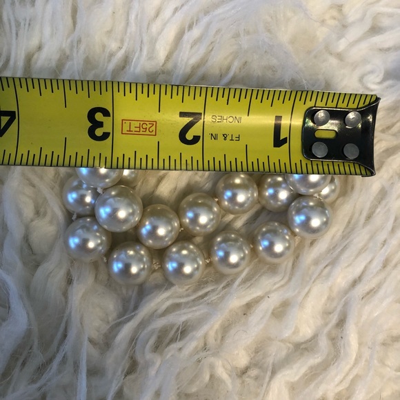 (L),Vintage, Old money, academia Dbl Jumbo Pearl beaded adj statement Bracelet! - Picture 4 of 5